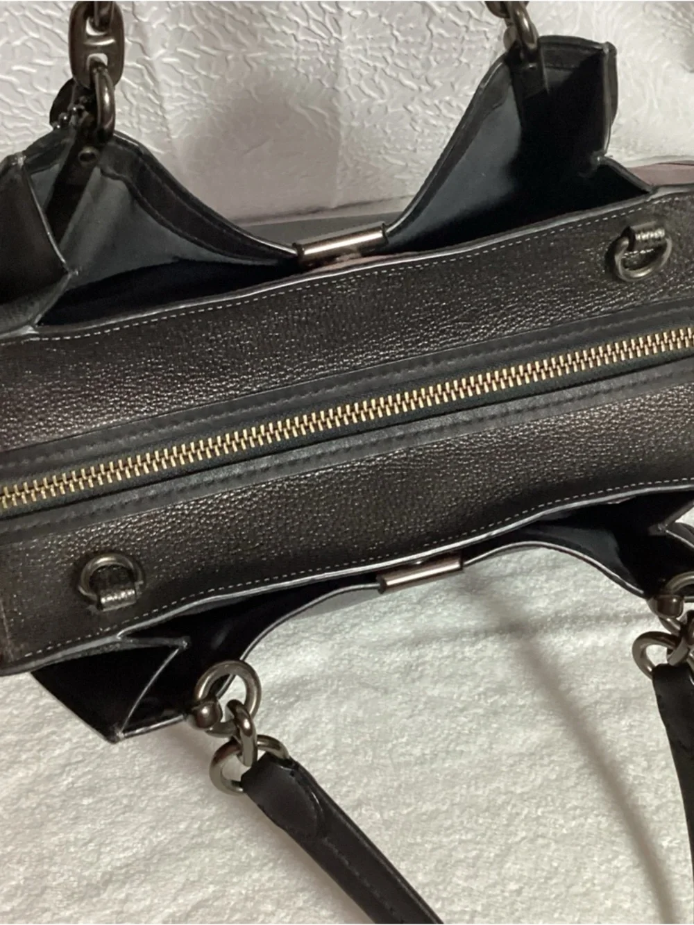 COACH Dreamer 36 Metallic Colorblock Leather Satchel Tote Bag #38842 - Picture 11 of 16
